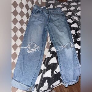 Stylish Blue Distressed Women Jeans